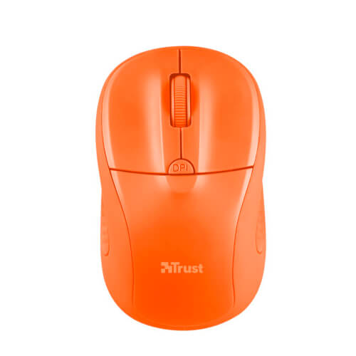Ratón Trust Primo Wireless Neon Orange 1600dpi Usb | Quonty.com | 21925