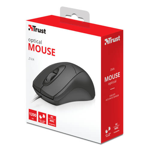 Ratón Óptico Trust Ziva 1200dpi | Quonty.com | 21947