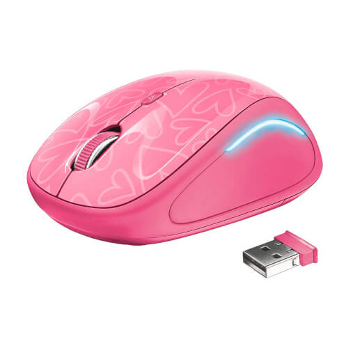 Ratón Inalámbrico Trust Yvi Fx Pink | Quonty.com | 22336