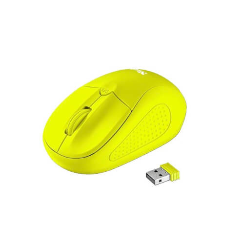 Ratón Inalámbrico Trust Primo Wireless Neón Yellow | Quonty.com | 22742