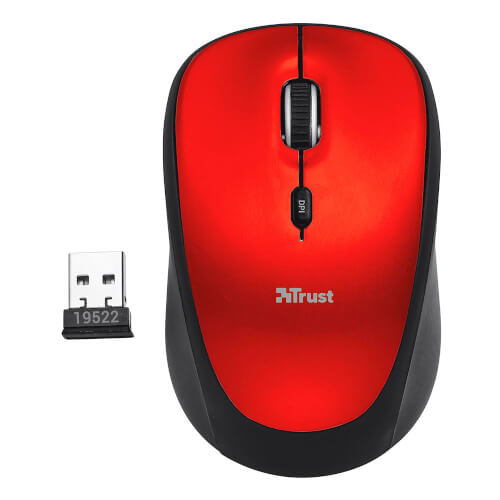 Ratón Trust Yvi 1600dpi Rojo/Negro | Quonty.com | 19522