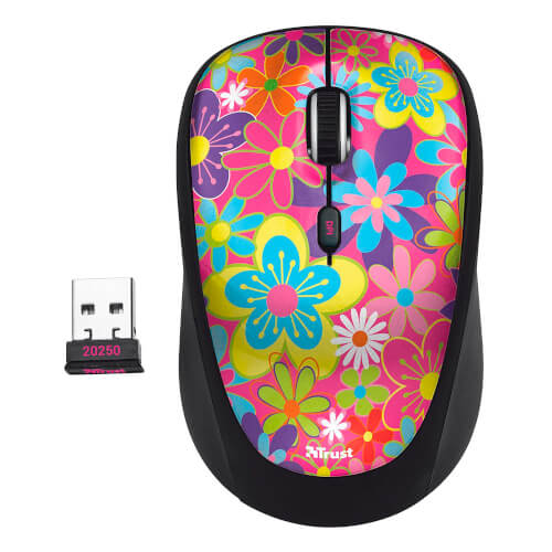 Ratón Trust Yvi 1600dpi Usb Diseño Exclusivo Flower Power | Quonty.com | 20250