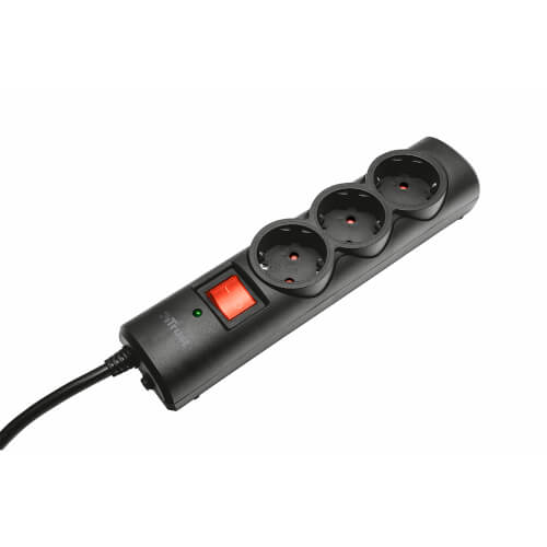Regleta Trust 21056 3 Tomas Schuko Protección Interruptor | Quonty.com | 21056
