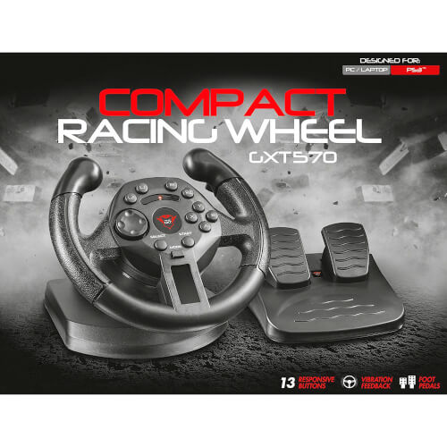 Volante + Pedales Trust Gxt570 Compact Vibration | Quonty.com | 21684
