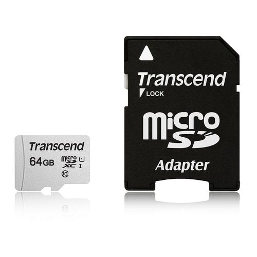 Microsd Transcend 64gb Cl10 Uhs-1 +Adaptador Sd | Quonty.com | TS64GUSD300S-A