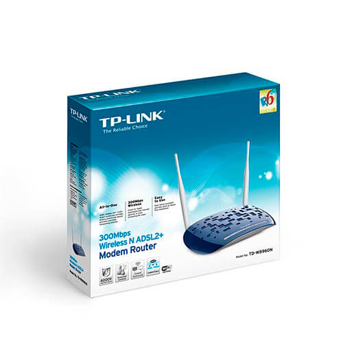 Router Tp-Link Td-W8960n Adsl2+ 4ptos Wifi-N/300mbps 2 | Quonty.com | TD-W8960N