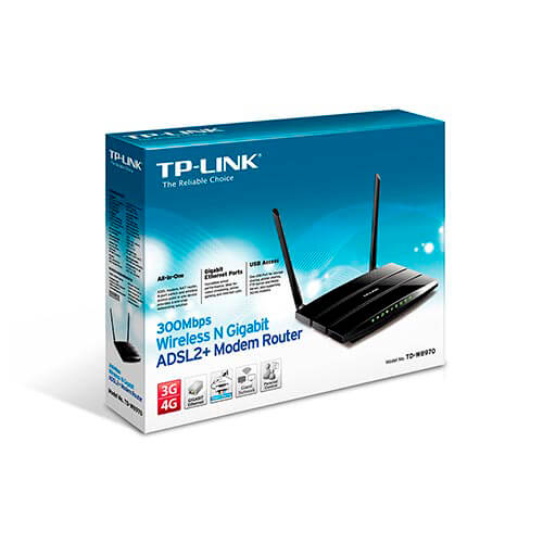 Router Tp-Link Td-W8970 Adsl2+ 4ptos Wifi-N/300mbps | Quonty.com | TD-W8970