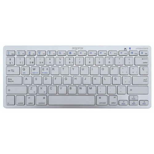 Teclado Approx Appmx300bts Bluetooth 3.0 Plateado | Quonty.com | APPMX300BTS