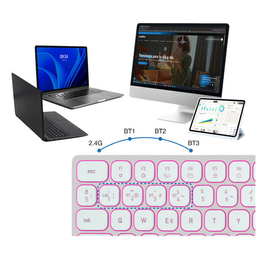 Teclado Coolbox Moonlight B431 Inalambrico Retroiluminado Negro | Quonty.com | COO-TEW02-BKB