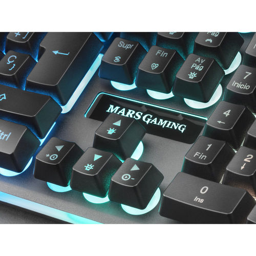 Teclado Mars Gaming Mk320 Usb Negro Rgb C/Reposamuñecas | Quonty.com | MK320ES