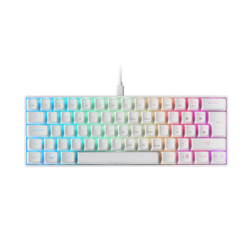 Teclado Mars Gaming Mkmini Usb Blanco Rgb Mecanico Ultra Compacto | Quonty.com | MKMINIWRES