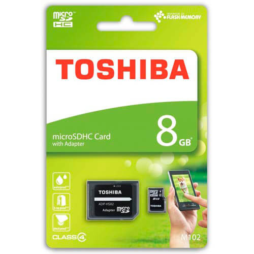 Microsd Toshiba 8gb Cl4 Adaptador Sd | Quonty.com | THN-M102K0080M2