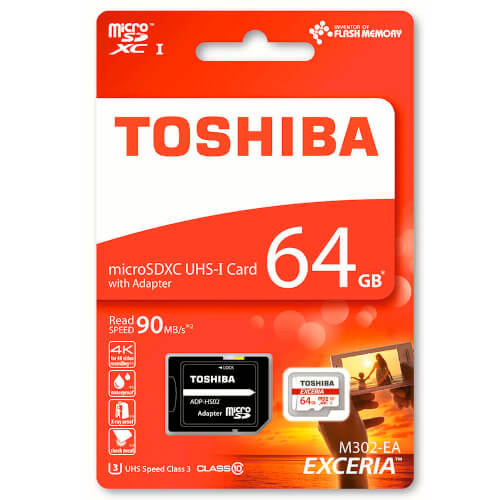 Microsd Toshiba 64gb Cl10 Uhs-I +Adaptador Sd | Quonty.com | THN-M203K0640EA