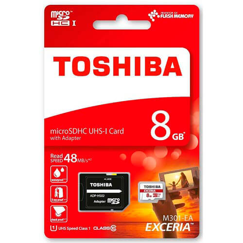 Microsd Toshiba 8gb Cl10 Uhs-I Adaptador Sd | Quonty.com | THN-M301R0080EA