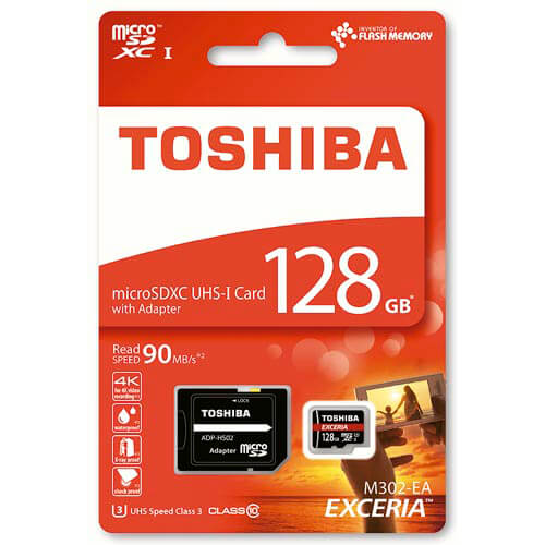 Microsd Toshiba 128gb Cl10 Uhs-I Adaptador Sd | Quonty.com | THN-M302R1280EA