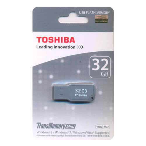 Pendrive Toshiba 32gb Usb2.0 Mikawa Gris | Quonty.com | THN-U201G0320M4