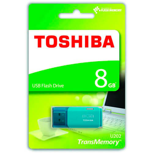 Pendrive Toshiba 8gb Usb2.0 Hayabusa Aqua | Quonty.com | THN-U202L0080E4