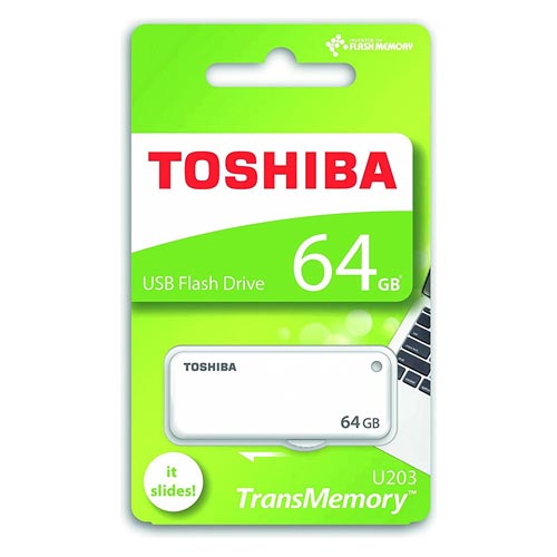 Pendrive Toshiba 64gb Usb2.0 Yamabiko Blanco | Quonty.com | THN-U203W0640E4