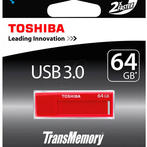 Pendrive Toshiba 64gb Usb3.0 Daichi Rojo | Quonty.com | THN-U302R0640M4