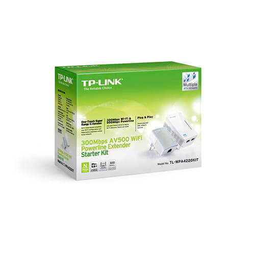 Kit 2 Powerline Tp-Link Tl-Wpa4220kit 2rj45/500mbps Wifi-N | Quonty.com | TL-WPA4220 KIT