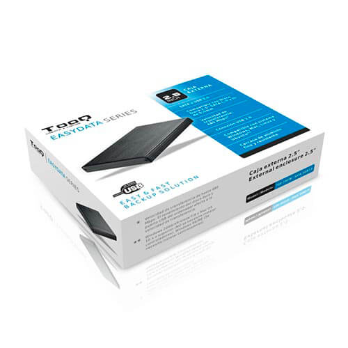 Caja Hdd Tooq Tqe-2507b 2.5'' Sata3 Usb2.0 9,5mm | Quonty.com | TQE-2507B