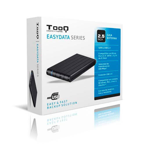 Caja Hdd Tooq Tqe-2513b 2.5'' Sata3 Usb2.0 9,5mm | Quonty.com | TQE-2513B
