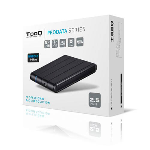 Caja Hdd Tooq Tqe-2530b 2.5'' Sata3 Usb3.0 9,5mm | Quonty.com | TQE-2530B
