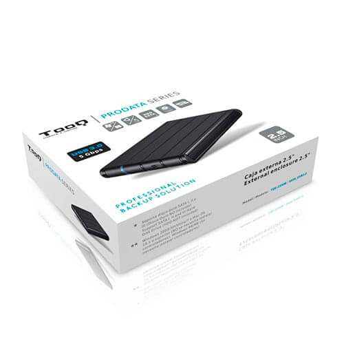 Caja Hdd Tooq Tqe-2530b 2.5'' Sata3 Usb3.0 9,5mm | Quonty.com | TQE-2530B