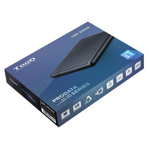 Caja Hdd Tooq Tqe-2533b 2.5'' Sata Usb-C / Usb3.1 | Quonty.com | TQE-2533B
