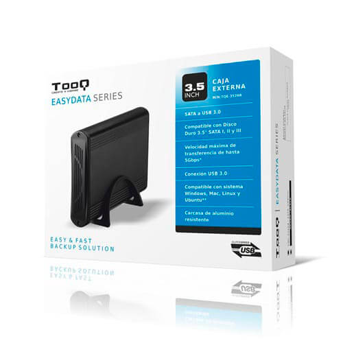 Caja Hdd Tooq Tqe-3526b 3.5'' Sata3 Usb3.0 Negra | Quonty.com | TQE-3526B