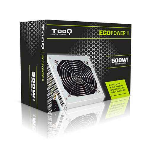 Fuente Tooq Ecopower Ii 500w 12cm Atx | Quonty.com | TQEP-500SSE