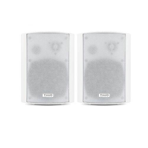 Altavoces Tooq Tqows-01w Autoamplificados De Pared 2x30w Jack-3.5mm Blanco | Quonty.com | TQOWS-01W