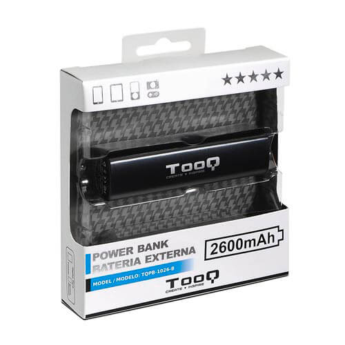 Powerbank/Bateria Externa Tooq Tqpb-1026-B 2600mah Negro | Quonty.com | TQPB-1026-B