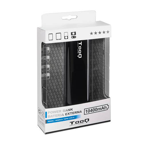 Powerbank/Bateria Externa Tooq Tqpb-1104-B 10400mah Negro | Quonty.com | TQPB-1104-B