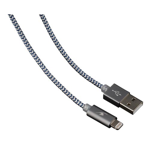 Cable Usb Bluestork Usb2.0 A/M - Lightning 1.2m Gris | Quonty.com | TRENDY-LI-M