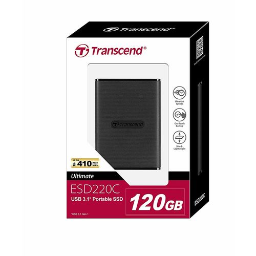 Ssd Externo Transcend 2.5&Quot; 120gb Usb-C3.1 | Quonty.com | TS120GESD220C