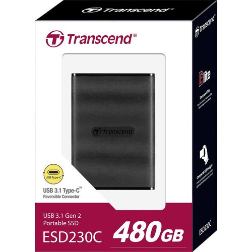 Ssd Externo Transcend 2.5&Quot; 480gb Usb-C3.1 520mb/S Esd230c | Quonty.com | TS480GESD230C