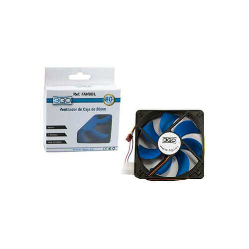 Ventilador 3go 8cm 1.400rpm Azul | Quonty.com | FAN8BL