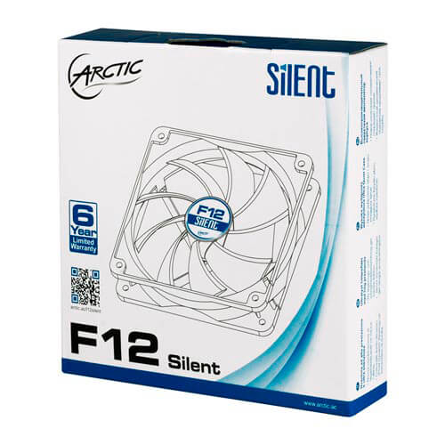 Ventilador 12cm Arctic F12 Silent 800rpm Blanco | Quonty.com | ACFAN00027A