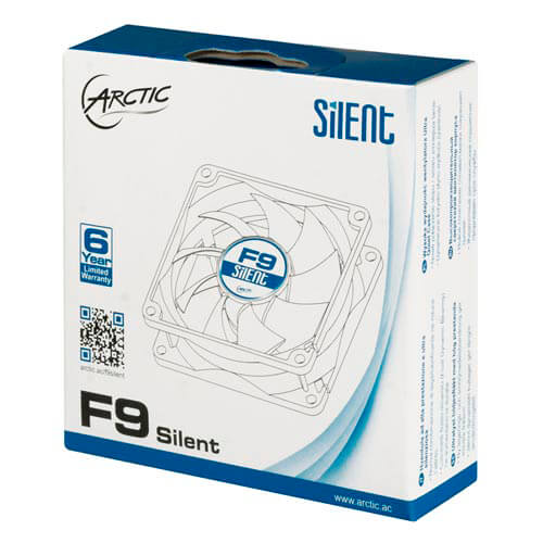 Ventilador 9cm Arctic F9 Silent 1000rpm | Quonty.com | ACFAN00026A