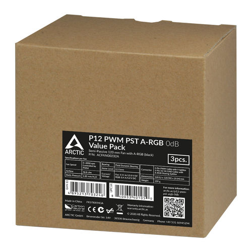 Ventilador 12cm Arctic P12 Pwm A-Rgb Pack 3 Unidades | Quonty.com | ACFAN00232A