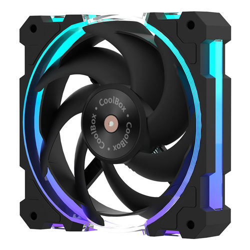 Ventilador 12cm Coolbox X12 Ring Pwm Negro Argb | Quonty.com | COO-VA12-04ARB