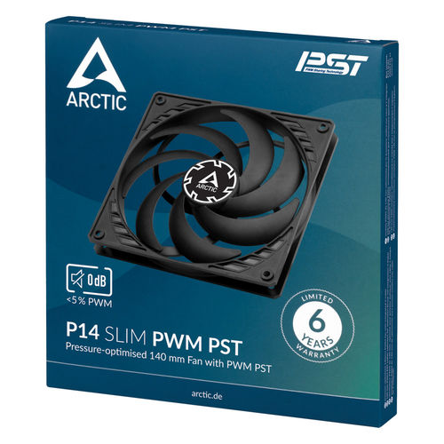 Ventilador 14cm Arctic P14 Pwm Pst Negro Slim | Quonty.com | ACFAN00268A