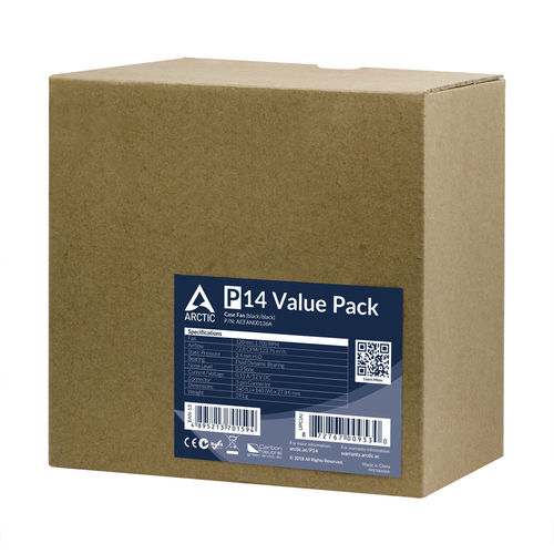 Ventilador 14cm Arctic P14 Value Pack 5 Unidades | Quonty.com | ACFAN00136A