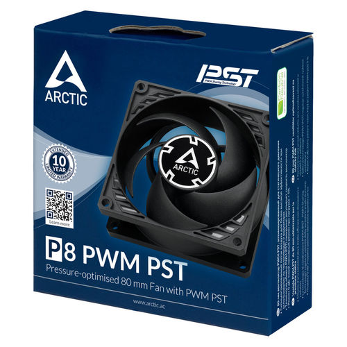 Ventilador 8cm Arctic P8 Pwm Pst Negro | Quonty.com | ACFAN00150A