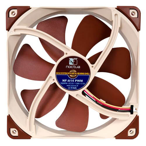 Ventilador 14cm Noctua Nf-A14 Pwm 300/1.500rpm | Quonty.com | NF-A14PWM