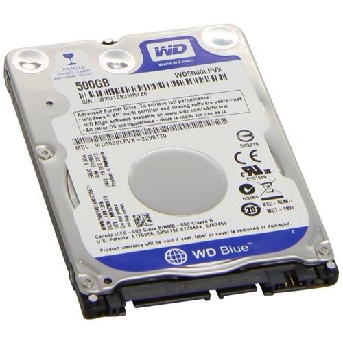 Hdd Wd 2.5'' 500gb 5400rpm 16mb Sata3 Blue | Quonty.com | WD5000LPCX
