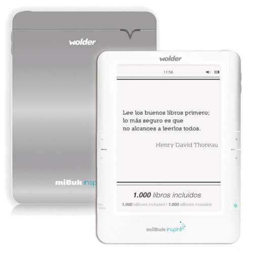Libro Electrónico Wolder Mibuk Inspire 6'' 1024x768 4gb | Quonty.com | D01EB0089
