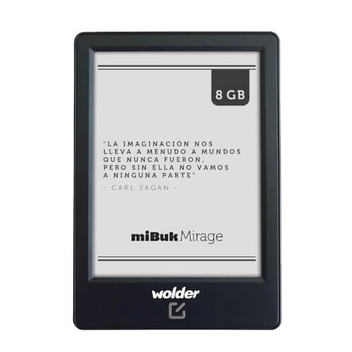Libro Electrónico Wolder Mibuk Mirage 6'' 1024x758 8gb Negro | Quonty.com | D01EB0095