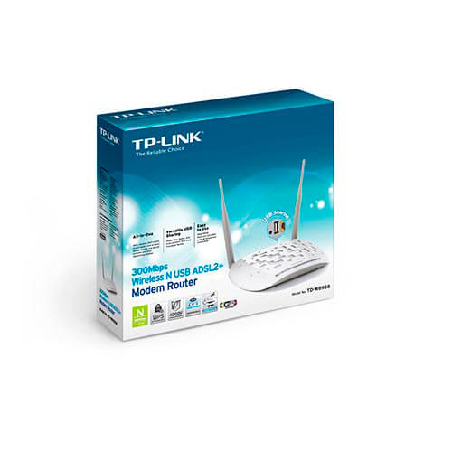 Router Tp-Link Td-W8968 Adsl2+ 4ptos Wifi-N/300mbps 2antenas | Quonty.com | TD-W8968